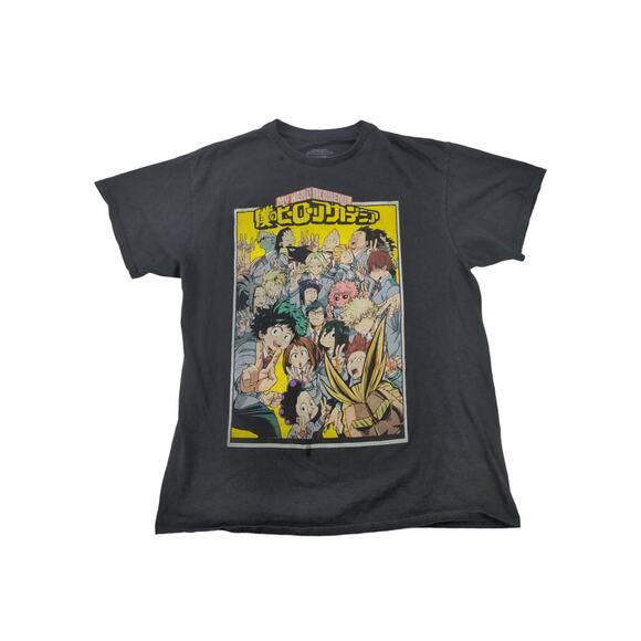 My Hero Academia Womens Graphic T Shirt Funimation Size L Black Anime - Picture 1 of 11